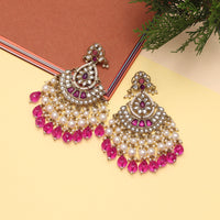 Thumbnail for rani color kundan earrings (kde848rni)