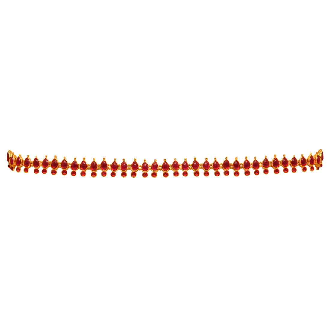 maroon color glass stone kamarband (kmbnd368mrn)