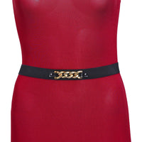 Thumbnail for gold & black color kamarband elastic waist belt for women//girls (kmbnd490gld)
