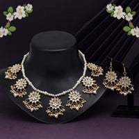Thumbnail for white color kundan necklace set (kn1346wht)