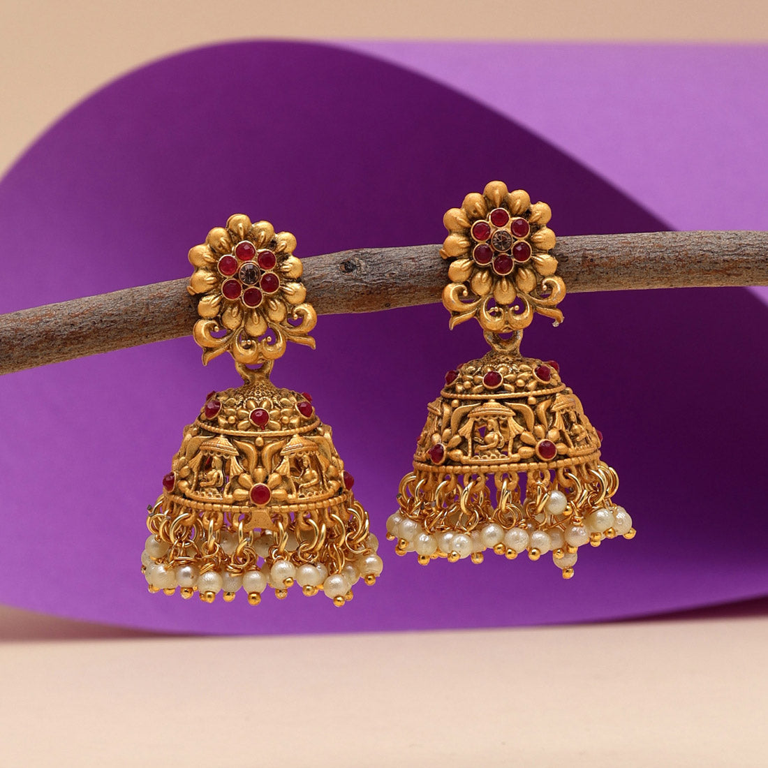 rani color matte gold earrings (mge236rni)