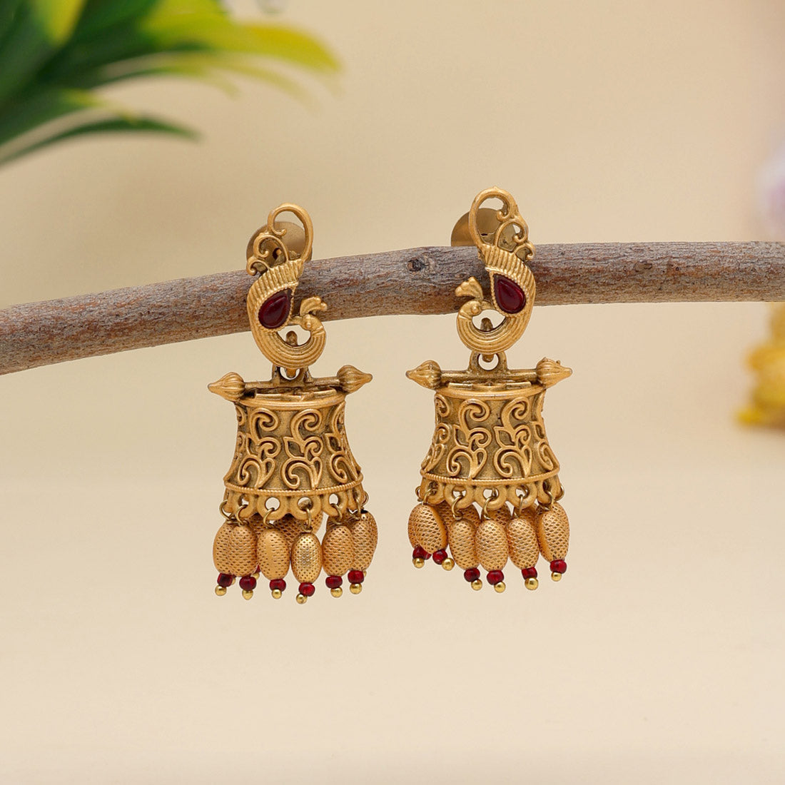 rani color matte gold earrings (mge250rni)