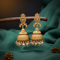 Thumbnail for gold color matte gold earrings (mge259gld)