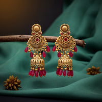 Thumbnail for rani color matte gold earrings (mge262rni)