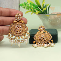 Thumbnail for gold color matte gold earrings (mge268gld)