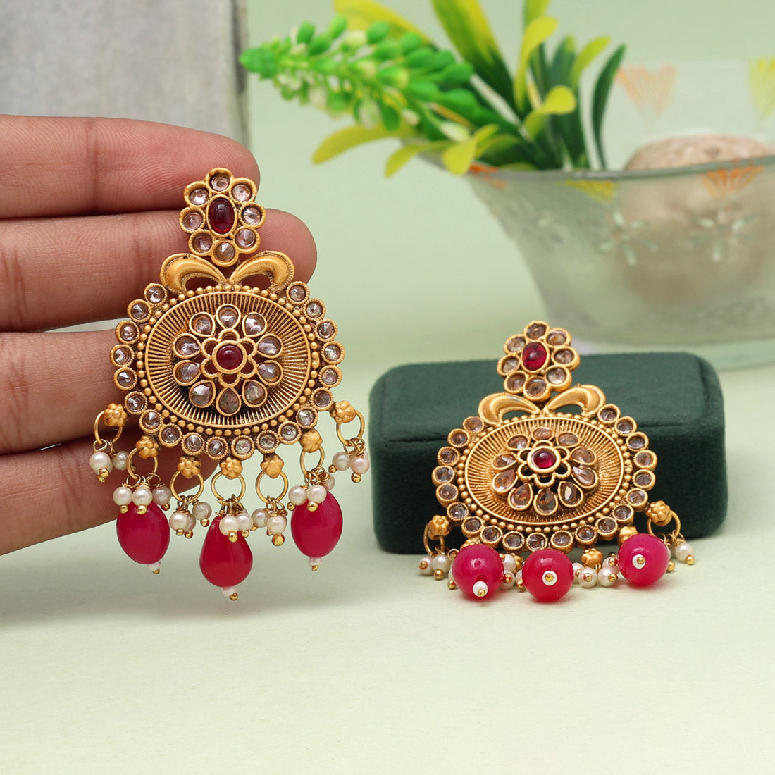 rani color matte gold earrings (mge268rni)