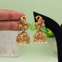 Thumbnail for gold color matte gold earrings (mge269gld)