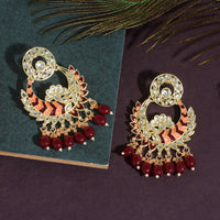 Thumbnail for maroon color meenakari earrings (mke1718mrn)