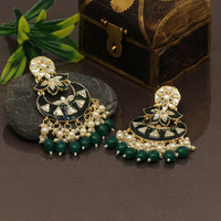 Thumbnail for green color meenakari earrings (mke1764grn)