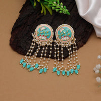 Thumbnail for rama green color meenakari earrings (mke1871rgrn)