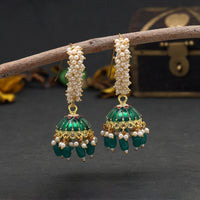 Thumbnail for green color meenakari earrings (mke1878grn)