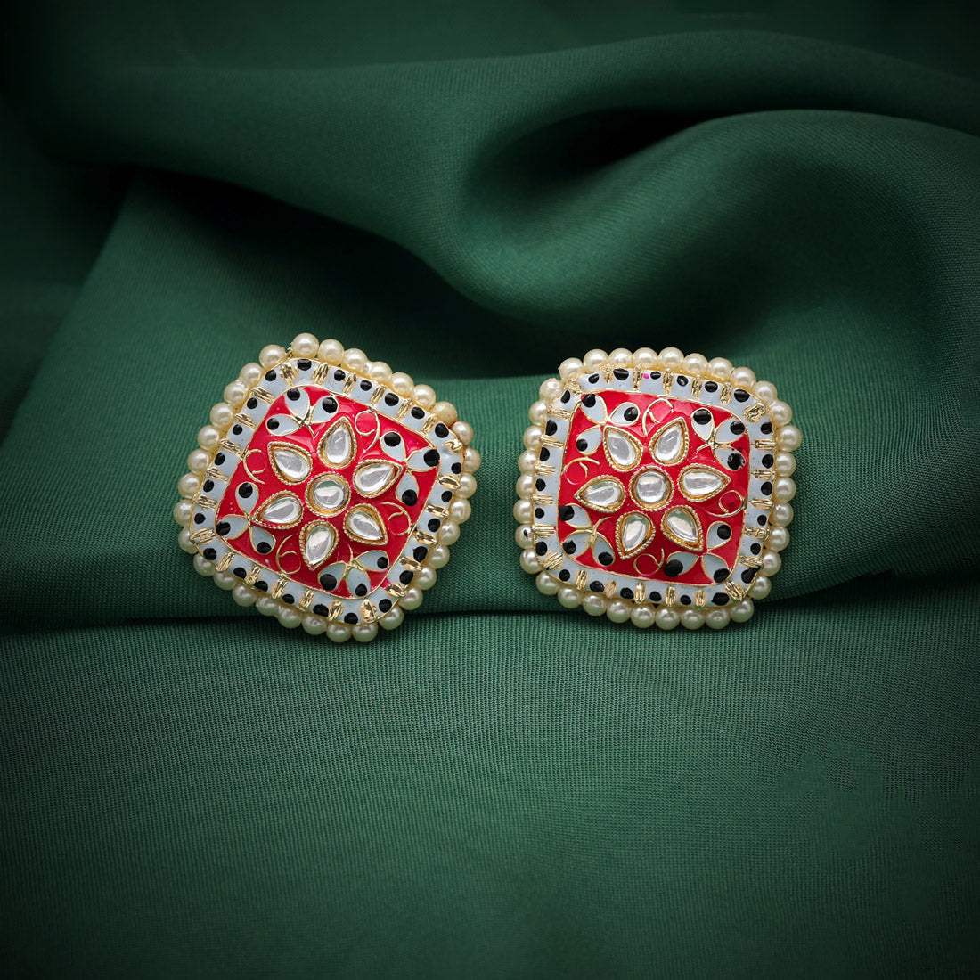 rani color meenakari earrings (mke1901rni)