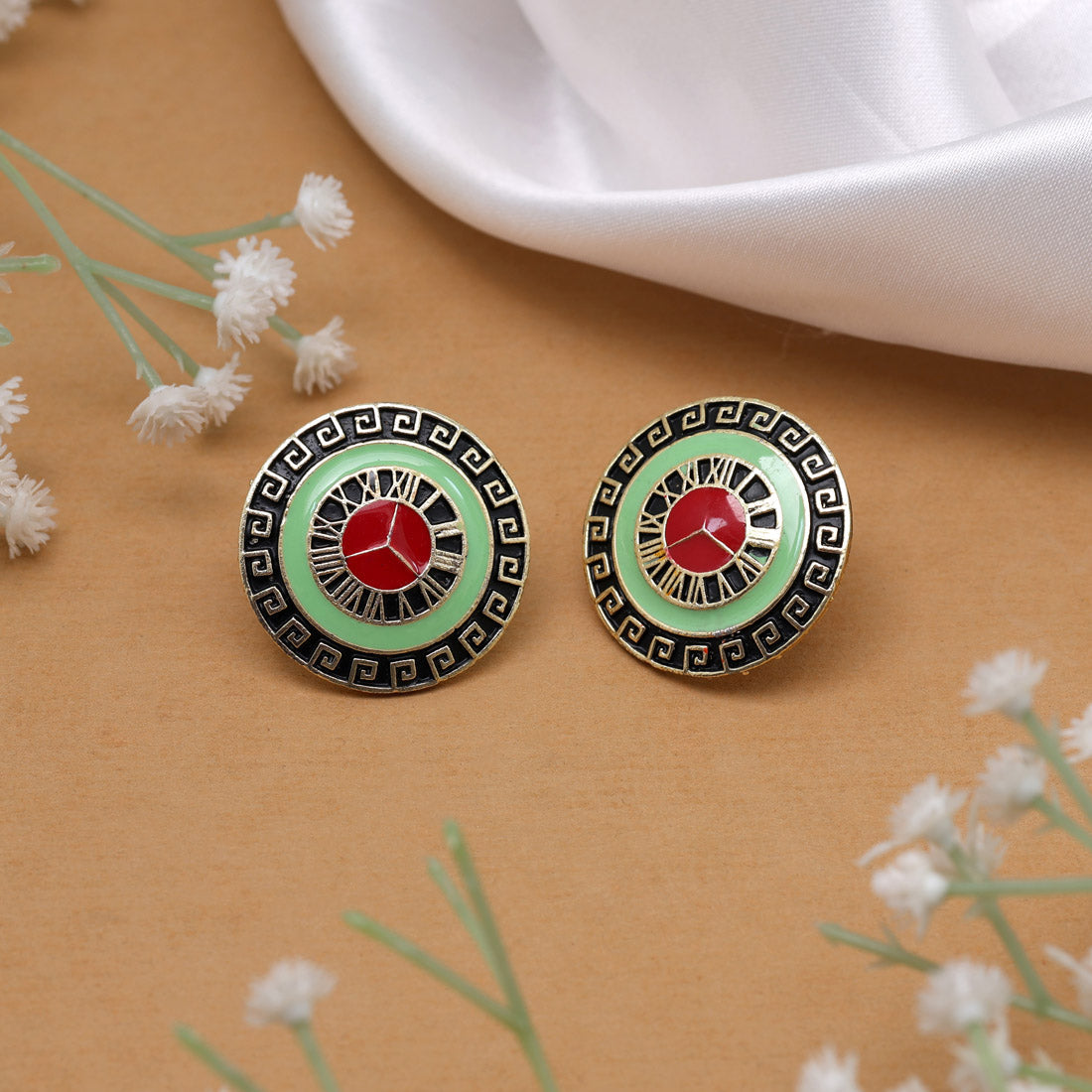 black color mint meena earrings (mnte462blk)
