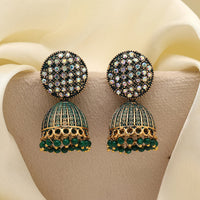 Thumbnail for green color mint meena earrings (mnte470grn)