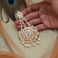 Thumbnail for white color kundan maang pasa (mps182wht)