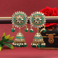 Thumbnail for green color mirror earrings (mre125grn)