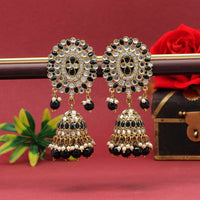 Thumbnail for black color mirror earrings (mre126blk)