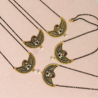 Thumbnail for gold color 5 piece of mangalsutra combo (ms144cmb)