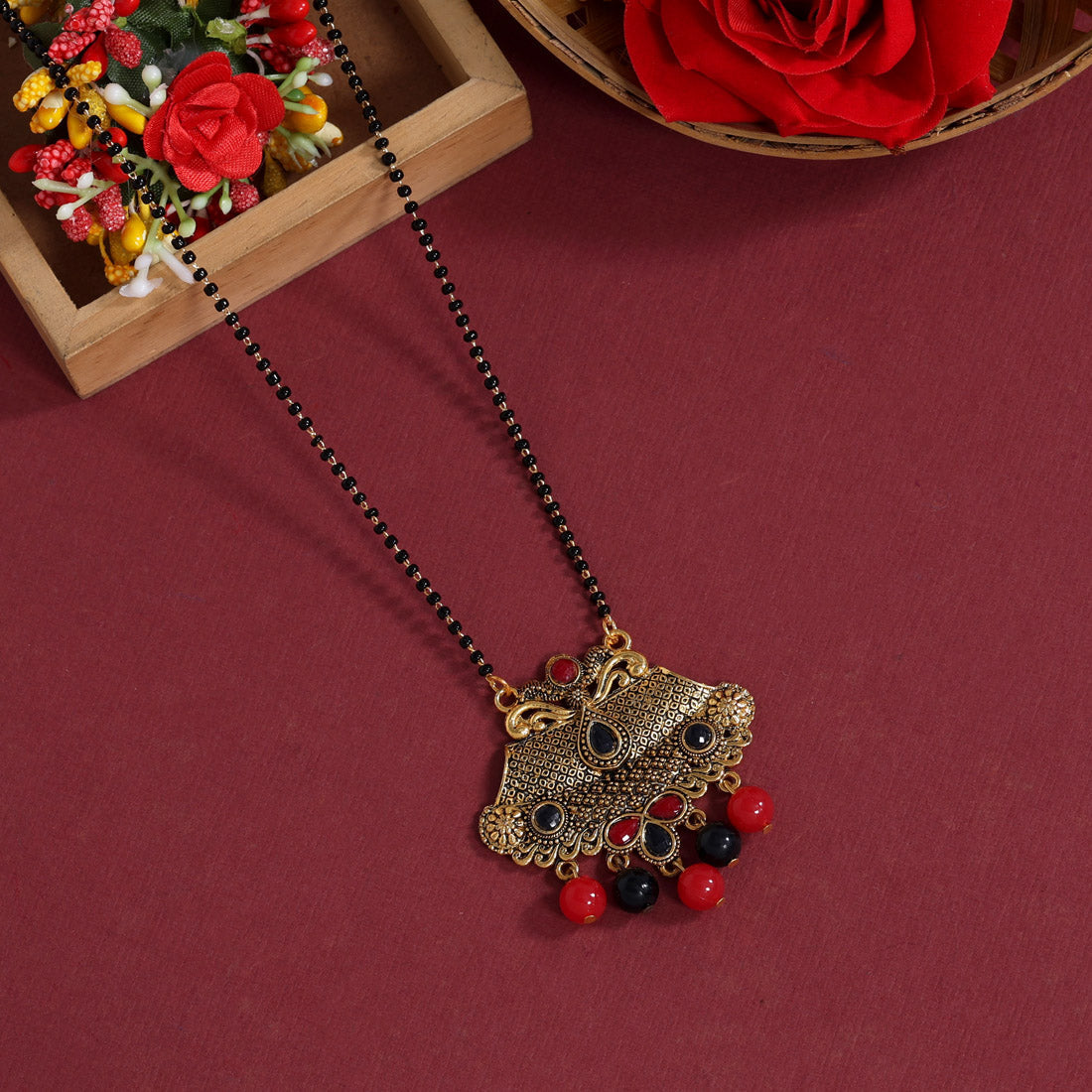 red color mangalsutra (ms288red)