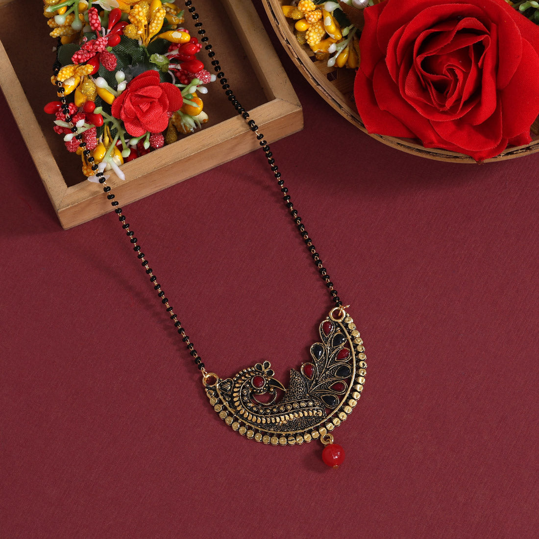red color mangalsutra (ms292red)