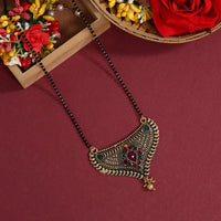 Thumbnail for maroon & green color mangalsutra (ms294mg)