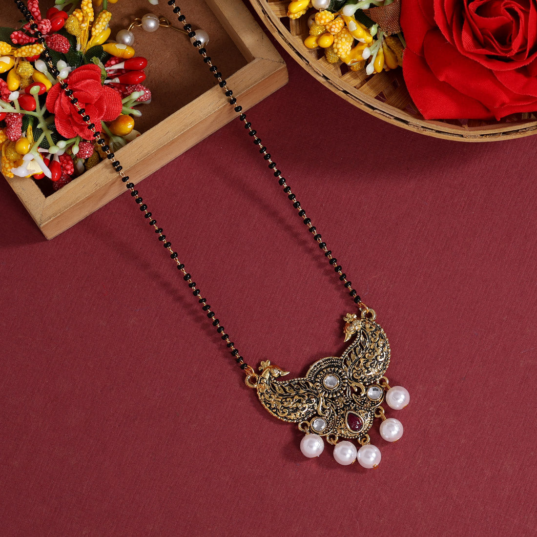 white color mangalsutra (ms297wht)