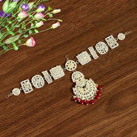 Thumbnail for maroon color kundan matha patti (mtp298mrn)