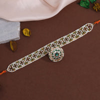 Thumbnail for green color rajasthani borla kundan matha patti (mtp360grn)