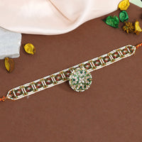 Thumbnail for green color rajasthani borla kundan matha patti (mtp366grn)