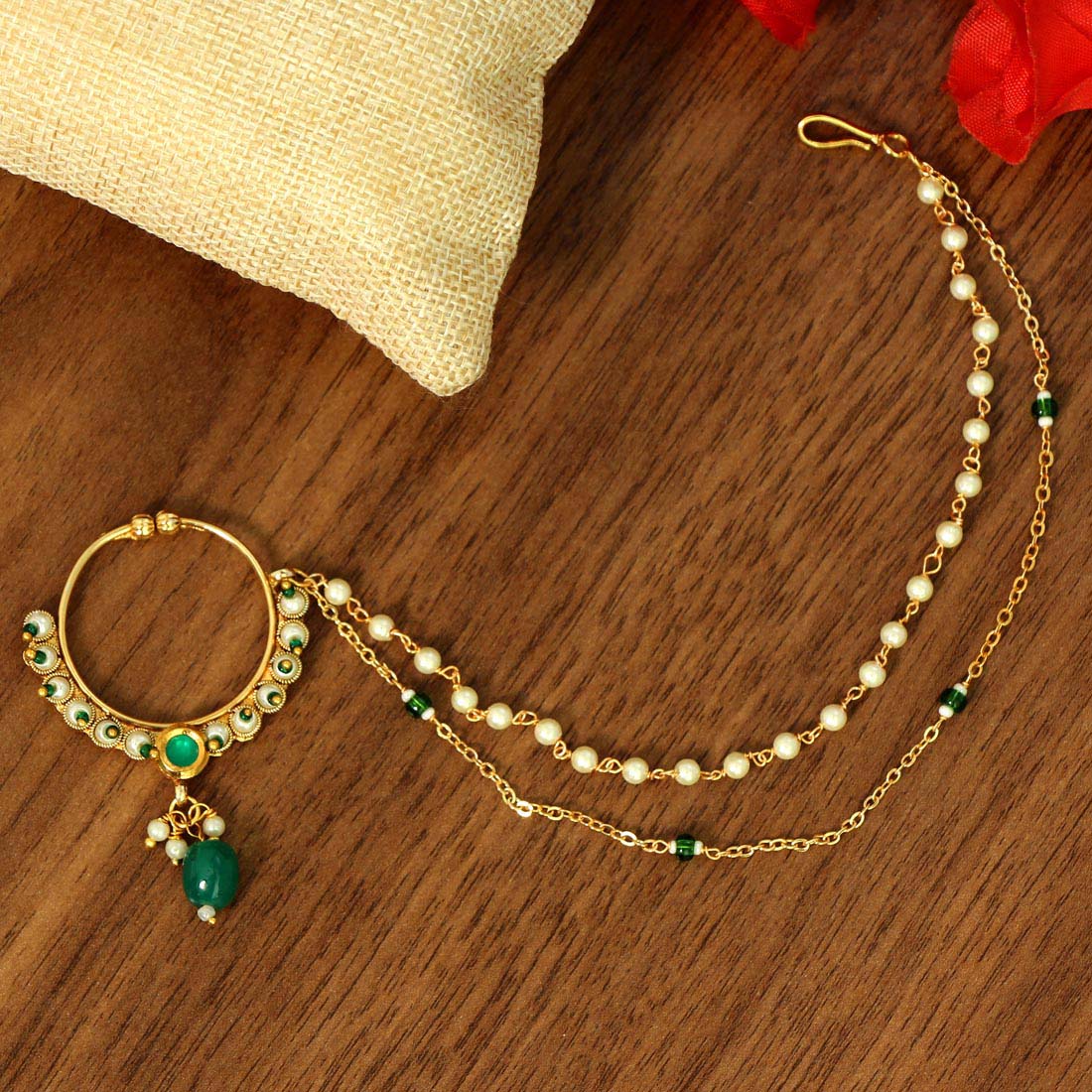 green color nose nath (nth265grn)