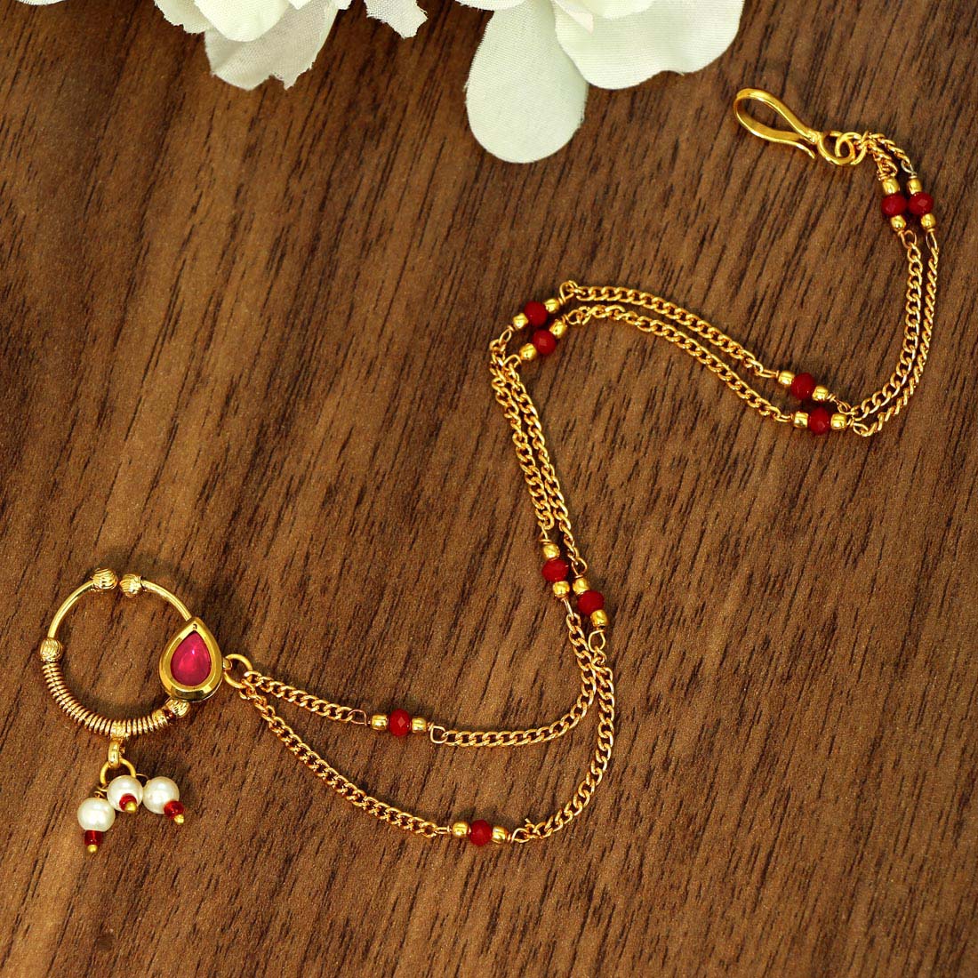 rani color nose nath (nth273rni)