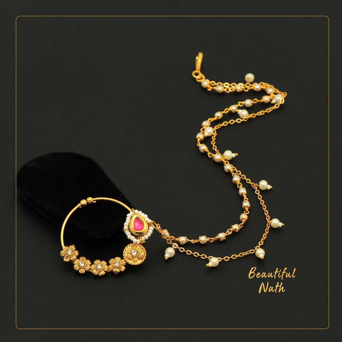 rani color nose nath (nth294rni)