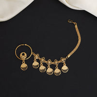 Thumbnail for gold color gold plated nose nath (nth328gld)