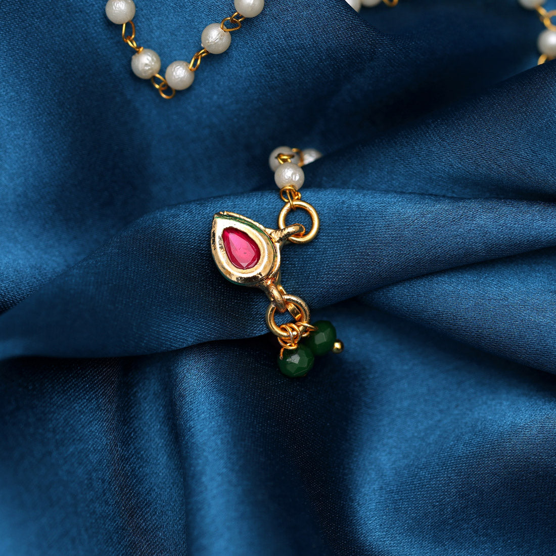 maroon & green color nose nath (nth337mg)