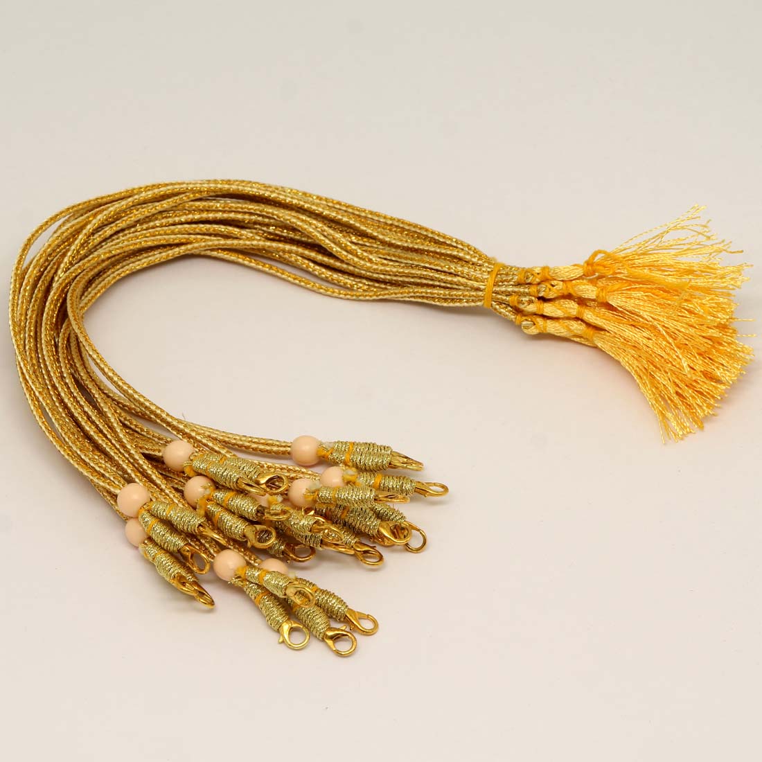 gold color 12 pieces of adjustable rope(dori) for necklace jewellery raw material (rope101gld)